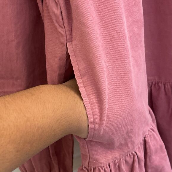 NWT Cat & Jack Girls Eyelet Ruffle Long Sleeve Dress – Mauve Size XXL (18) - Picture 14 of 15